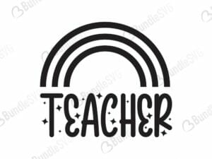 Teacher Rainbow Svg