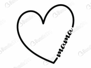 Mama Heart Svg