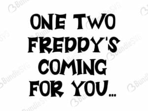 One Two Freddy's Coming For You Svg