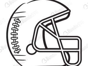 Half Football Helmet Svg