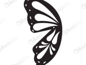 Half Butterfly Svg