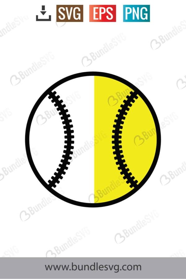 Half Baseball Half Softball Svg