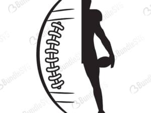 Half Football Half Player Svg