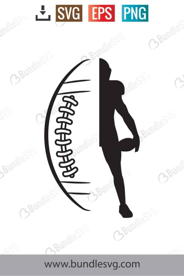 Half Football Half Player Svg