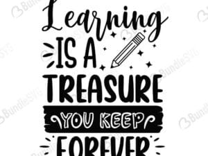 Learning Is A Treasure You Keep Forever Svg