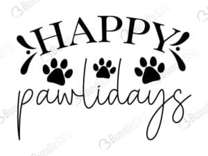 Happy Pawlidays Svg