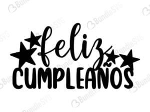 Feliz Cumpleaños Cake Topper Svg