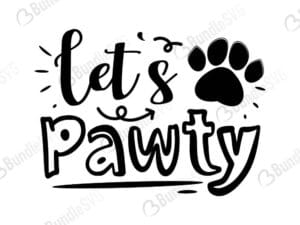 Lets Pawty Svg