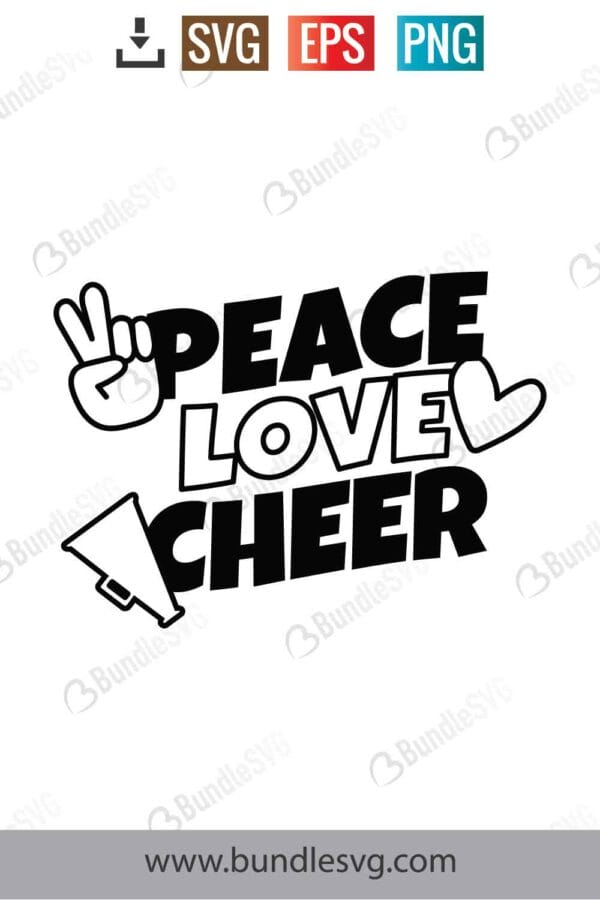 Peace Love Cheer Svg Free